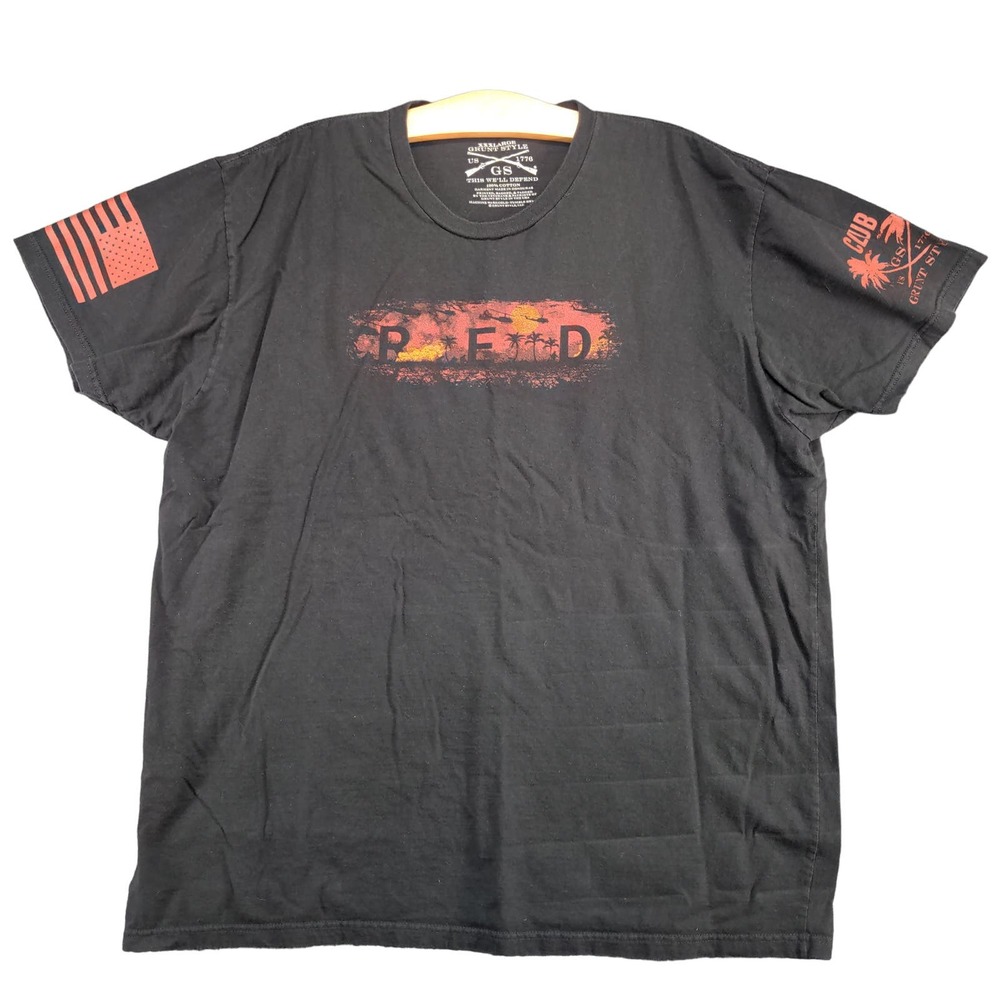 Grunt Style Men's R.E.D. T Shirt Black Size 3XL Remember Everyone Deployed